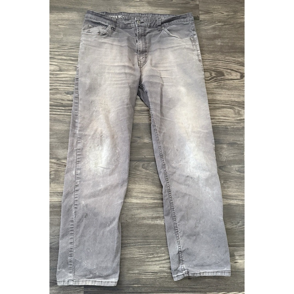 workwear Distressed Faded Rugged Gray pants Utility 36x32 Grunge Blue Collar Y2K